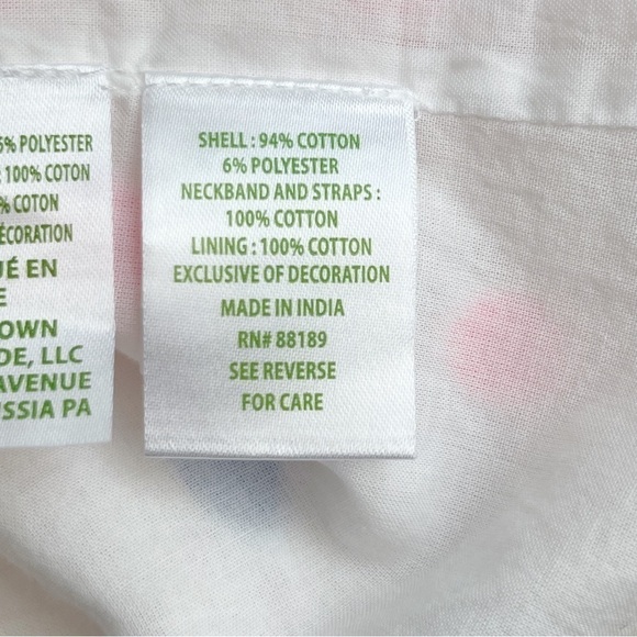 Lilly Pulitzer Byrde Top, Embroidered with Pom-Pom Hem, Adjustable Straps, XS - Picture 11 of 11